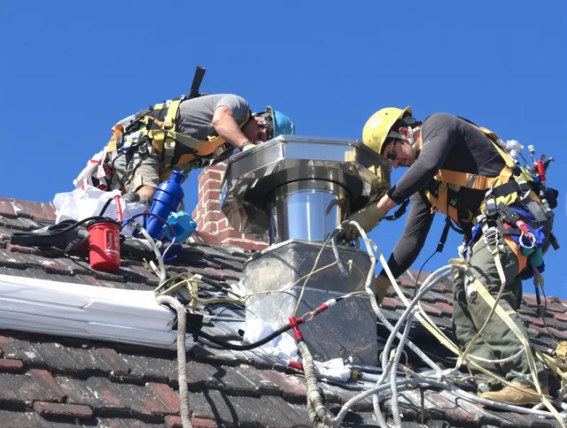 Protective chimney cap installed by Coventry Chimney Sweep in Coventry, CT