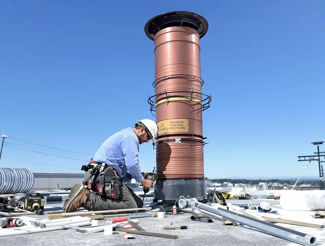 Installed chimney liner by Coventry Chimney Sweep in Coventry, CT