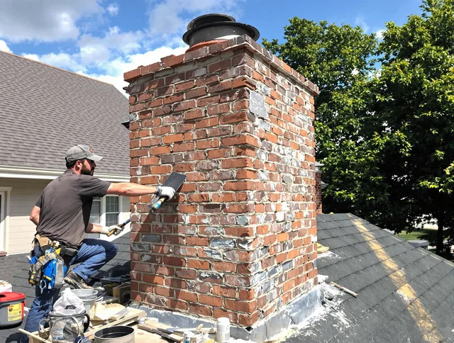Completed chimney rebuild by Coventry Chimney Sweep in Coventry, CT