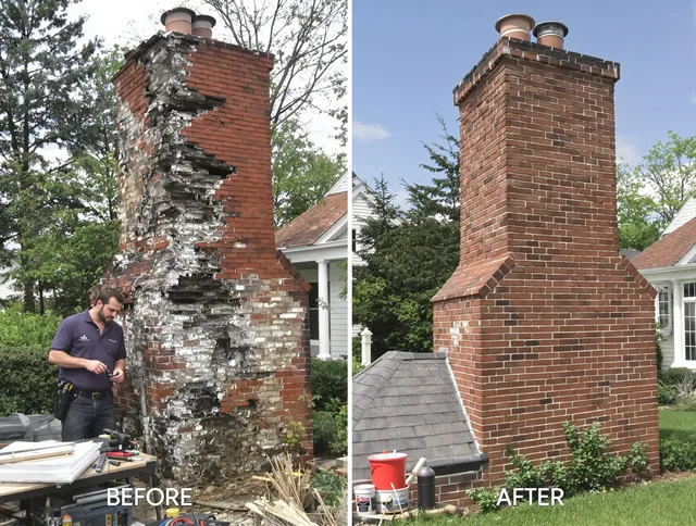 Coventry Chimney Sweep performing a full chimney restoration in Coventry, CT