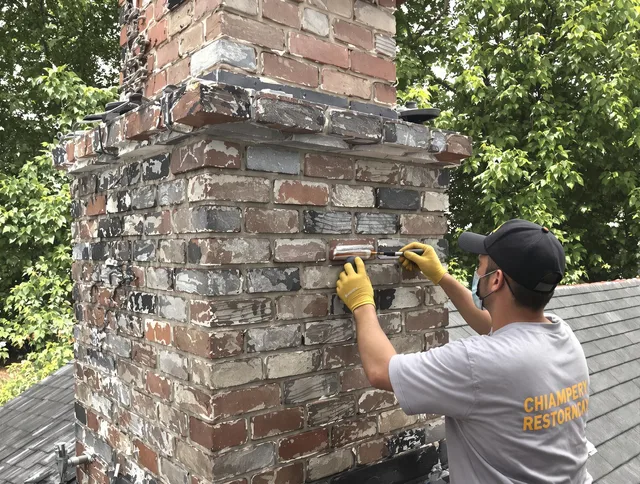 In-progress chimney restoration by Coventry Chimney Sweep in Coventry, CT