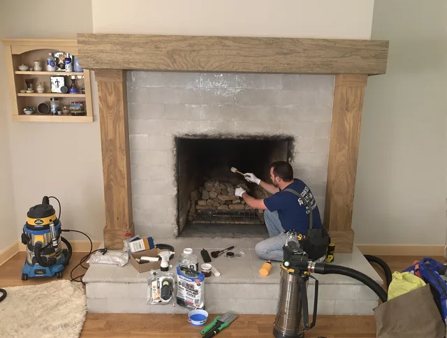 Detailed creosote removal process by Coventry Chimney Sweep in Coventry, CT