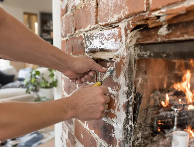 Routine fireplace repair by Coventry Chimney Sweep in Coventry, CT