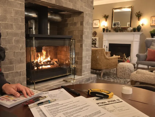 Coventry Chimney Sweep verifying fireplace safety measures in Coventry, CT